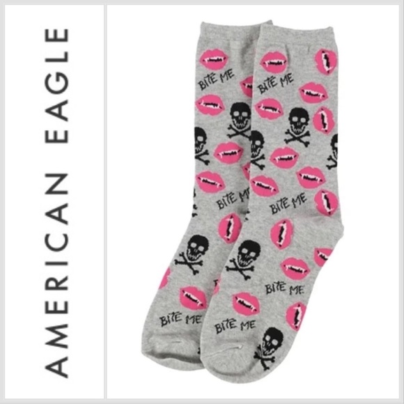 American Eagle Outfitters Accessories - 🔥🔥🆕🦅AMERICAN EAGLE “BITE ME”CREW SOCKS
